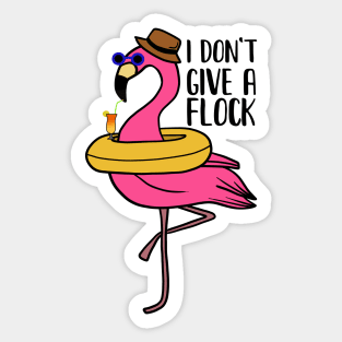 I don't give a Flock, Funny Flamingo Lover Gift Sticker